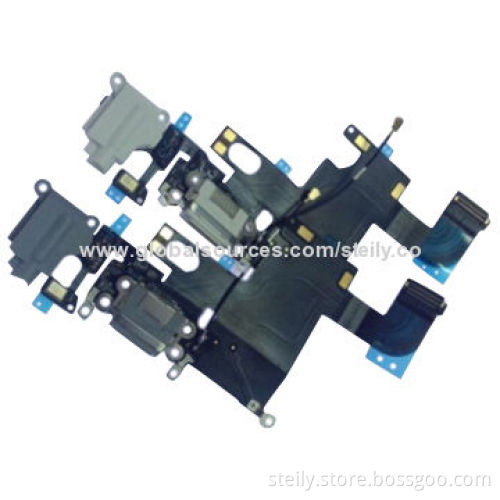 Power dock connector, charging port and audio jack flex cable for iPhone6, black and whiteNew